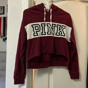 XS  Victoria secret pink hoodie in maroon